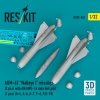 RESKIT RS32-0562 AGM-62 Walleye I missiles (2 pcs) with AN/AWG-16 data link pod (1 pcs) (A-4, A-6, A-7, F-4, F/A-18) (3D Printed) (1/32)